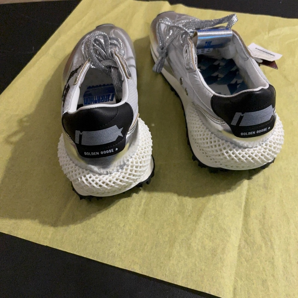 GOLDEN GOOSE Marathon Leather-Trimmed Ripstop Sneakers 12 Cm 28.6 - Picture 6 of 16